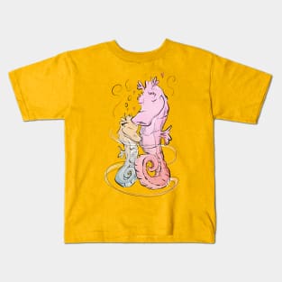 Seahorse Hugs (Color) Kids T-Shirt